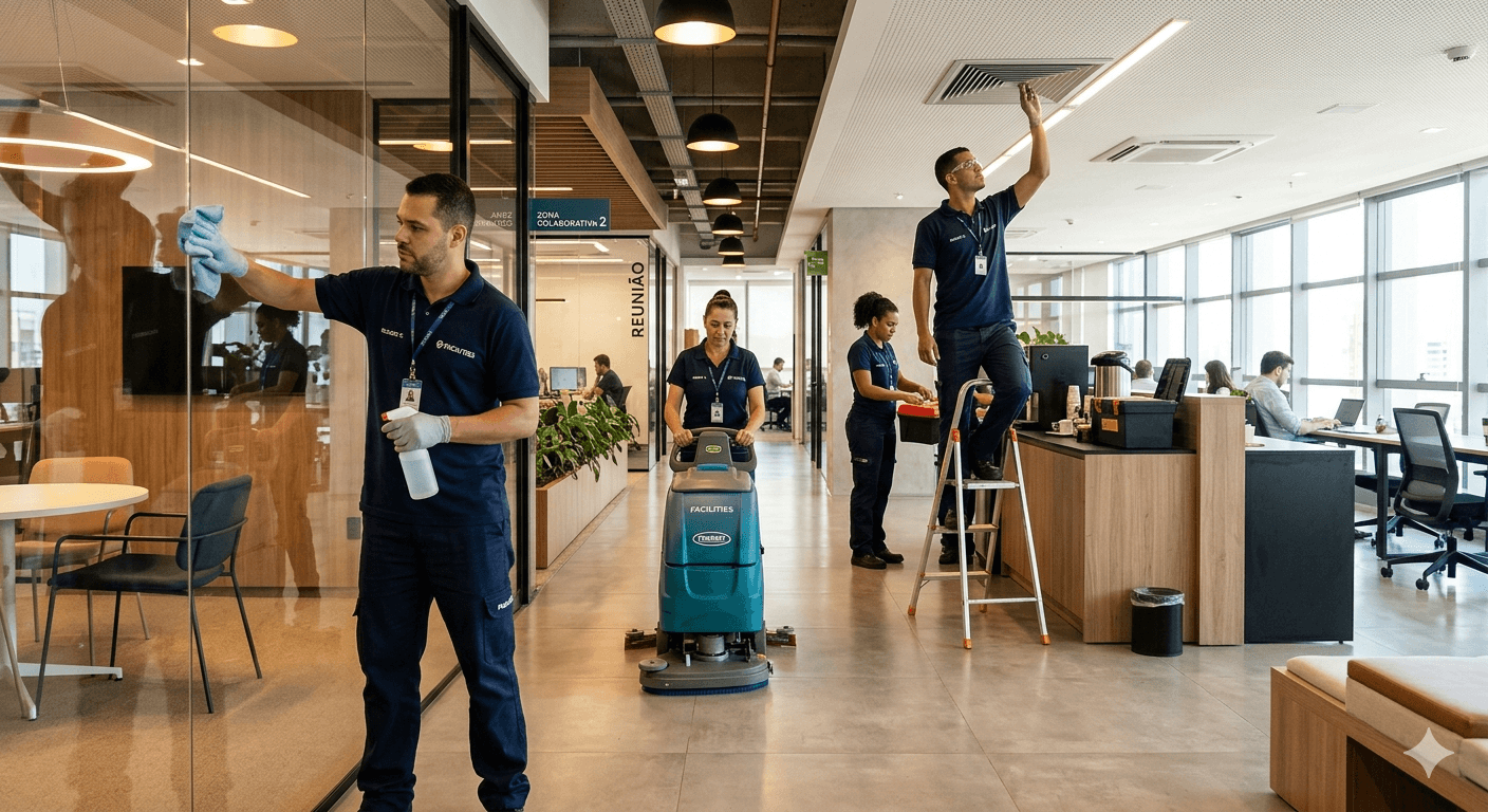 Equipe de facilities e operações integradas